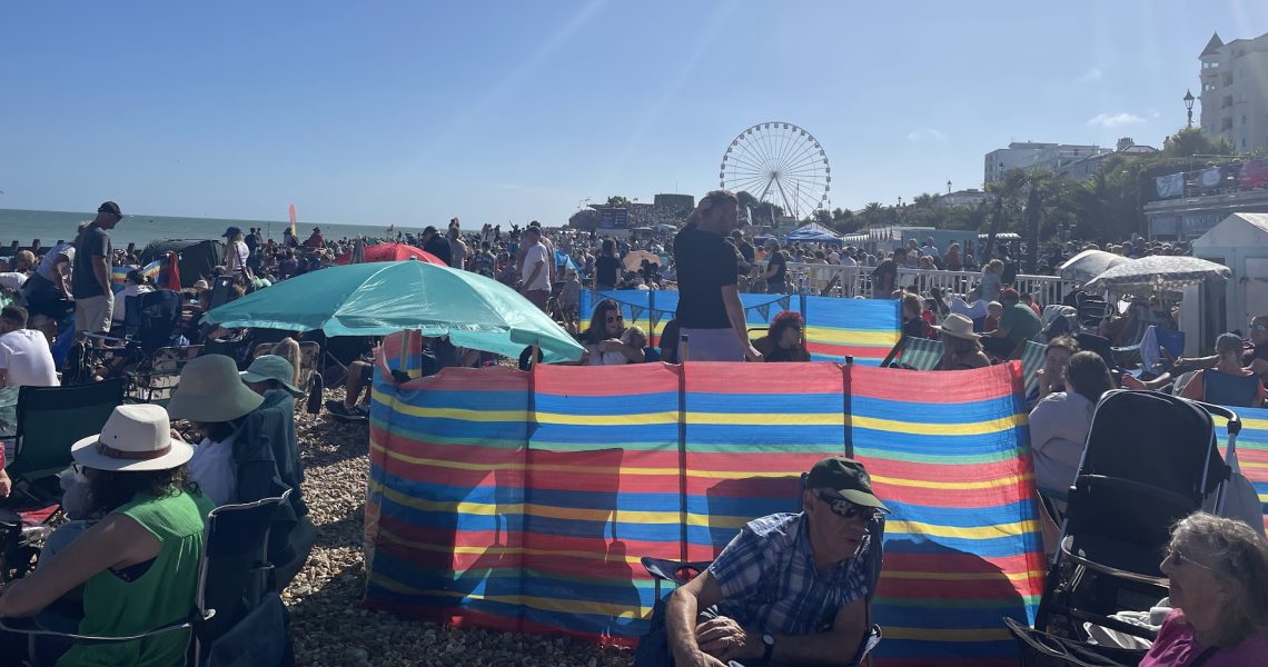 Eastbourne's beaches were full of people this Airbourne weekend